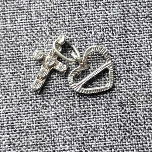Cross & Heart Charm