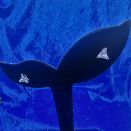 Earring Studs Triangle cubic zirconia