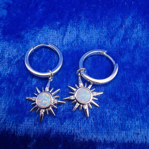 Earrings opal star 