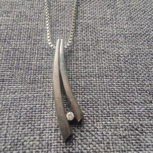 Diamond Pendant on 18" box chain 