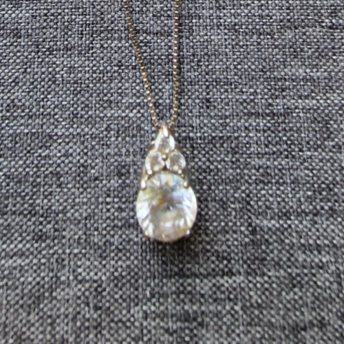 Cz Pendant on 16" to 18" chain