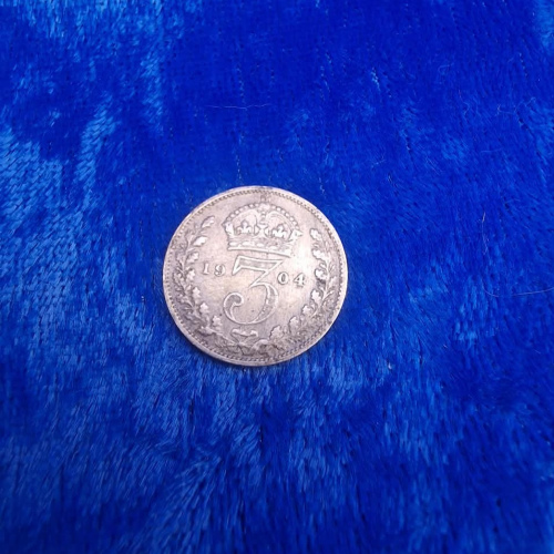 1904 Silver Threepence coin