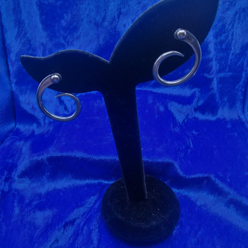 Earring Studs silver spiral