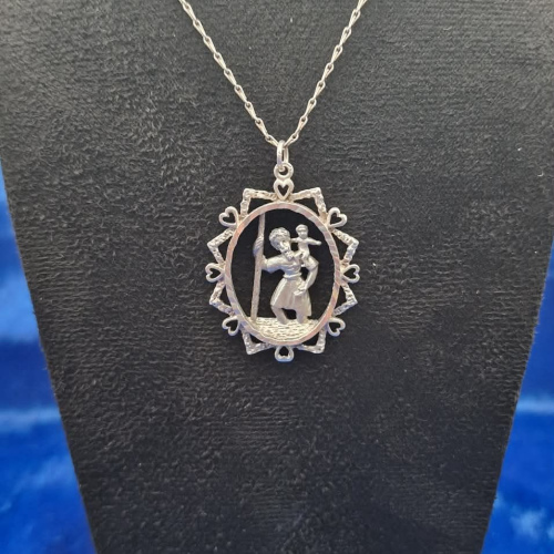 Necklace Saint Christopher 17.5"